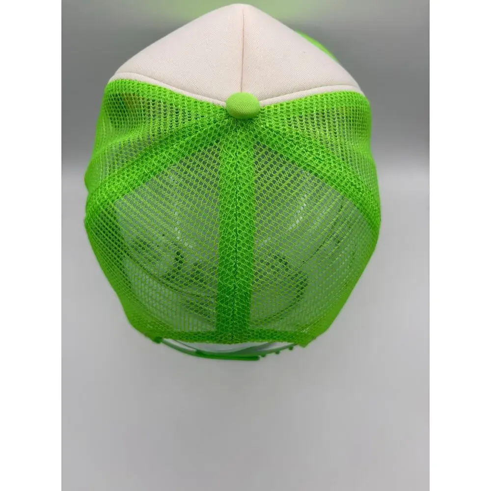 Taco Bell Retro Neon Green White Logo Snap Back Mesh Adjustable Trucker Hat OSFA